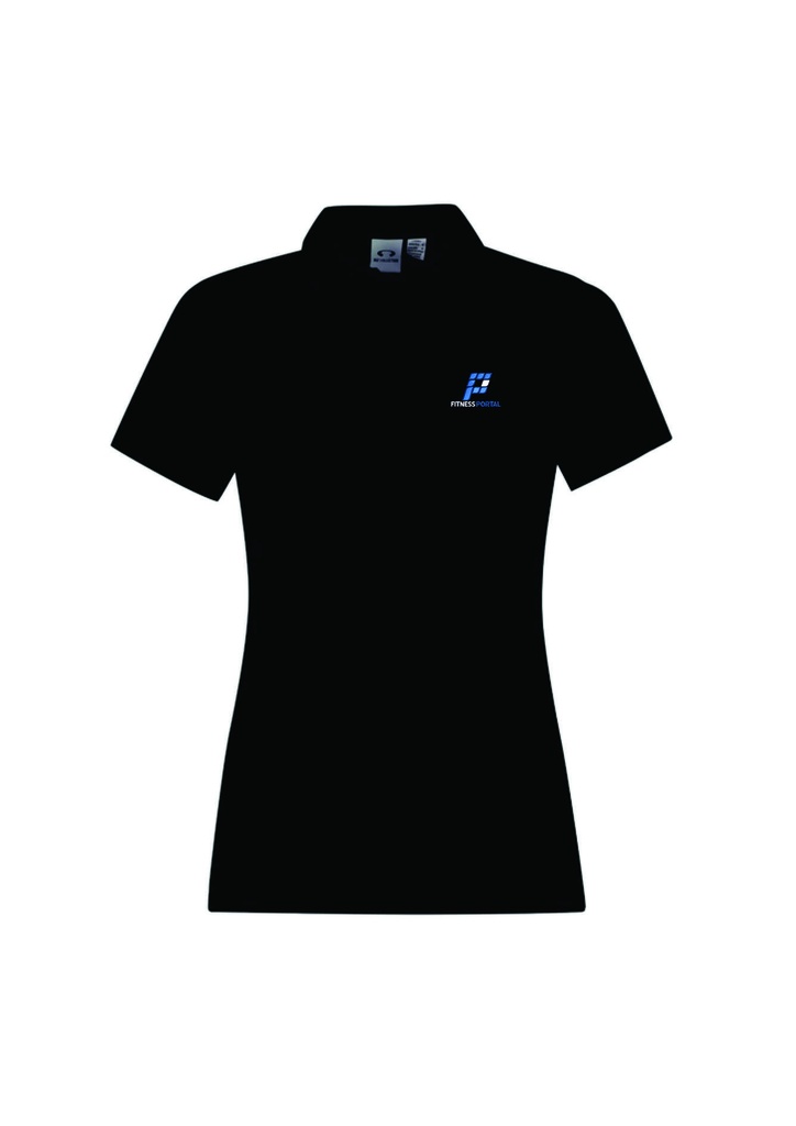 The Fitness Portal Uniform - Ladies Polo SS Black