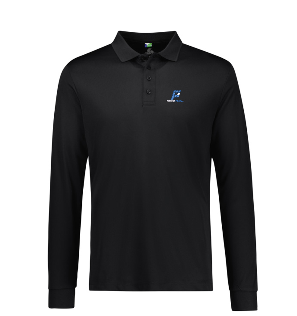 The Fitness Portal Uniform - Mens Polo LS Black