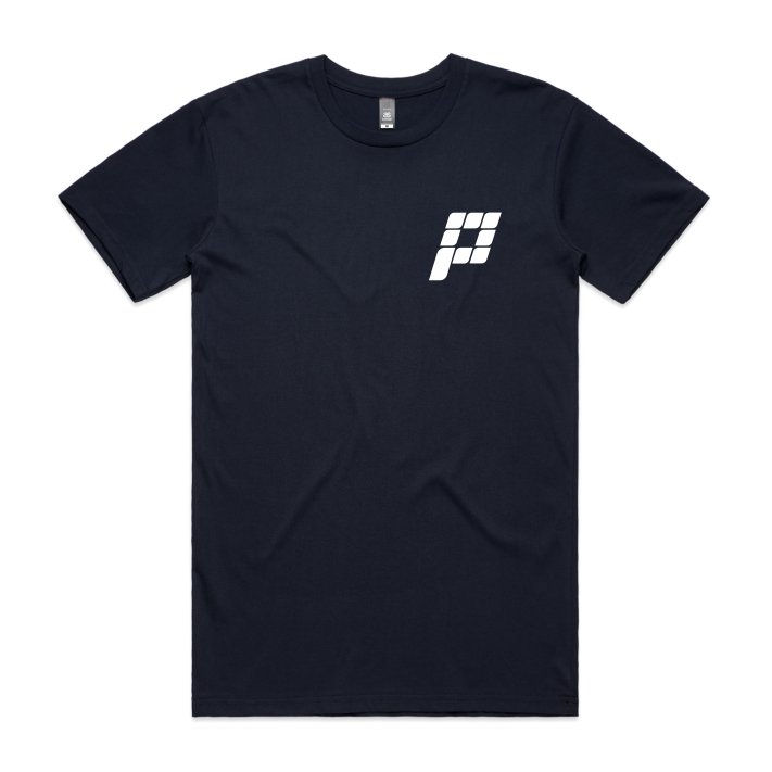 The Fitness Portal Merch - Mens Navy Tee with White P Emblem (FLB)